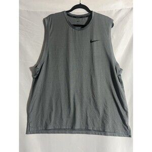 Nike Shirt Mens XL Gray Pro Dri Fit Sleeveless Running Gym Training Stretch